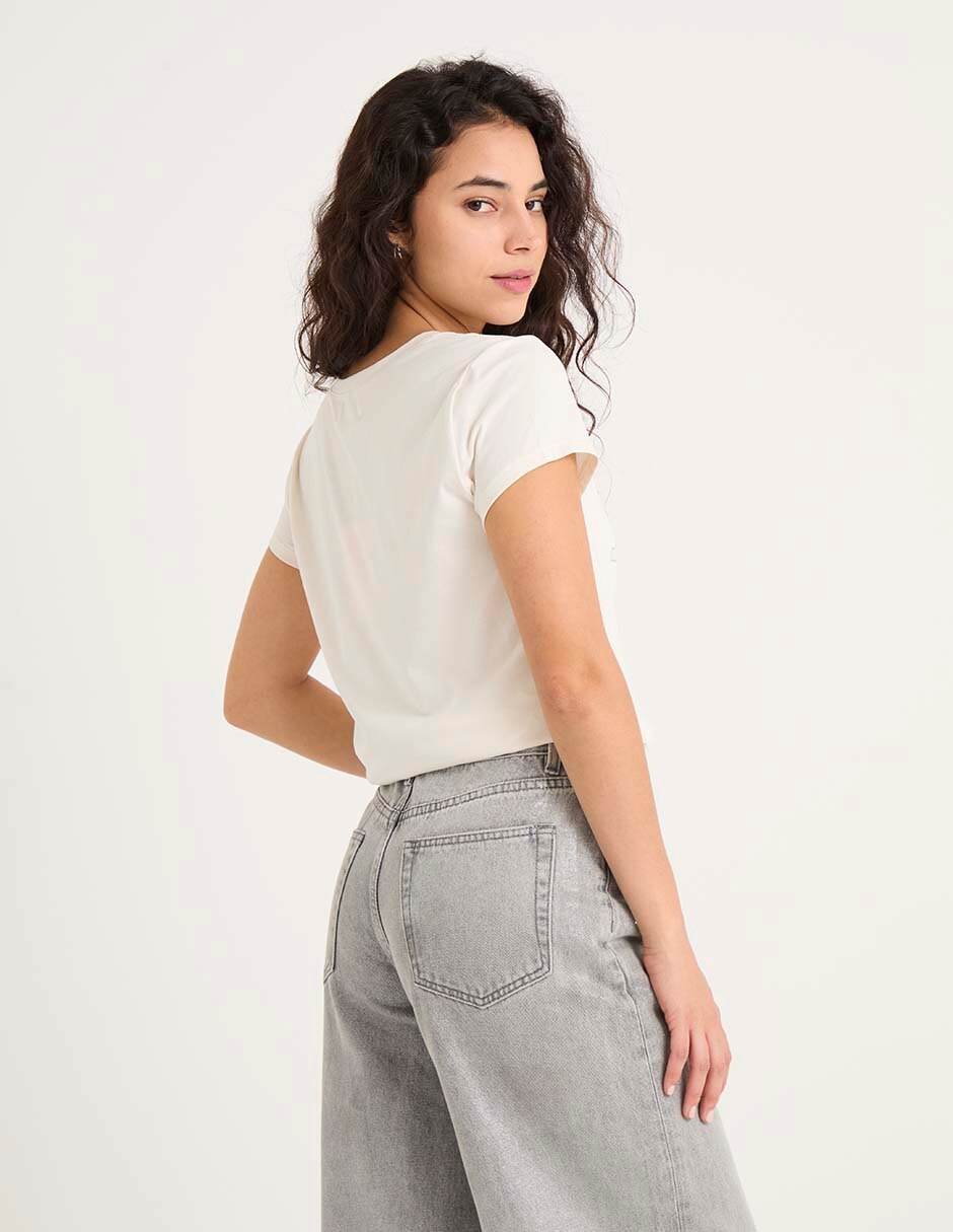 Playera manga larga cuello redondo para mujer 2