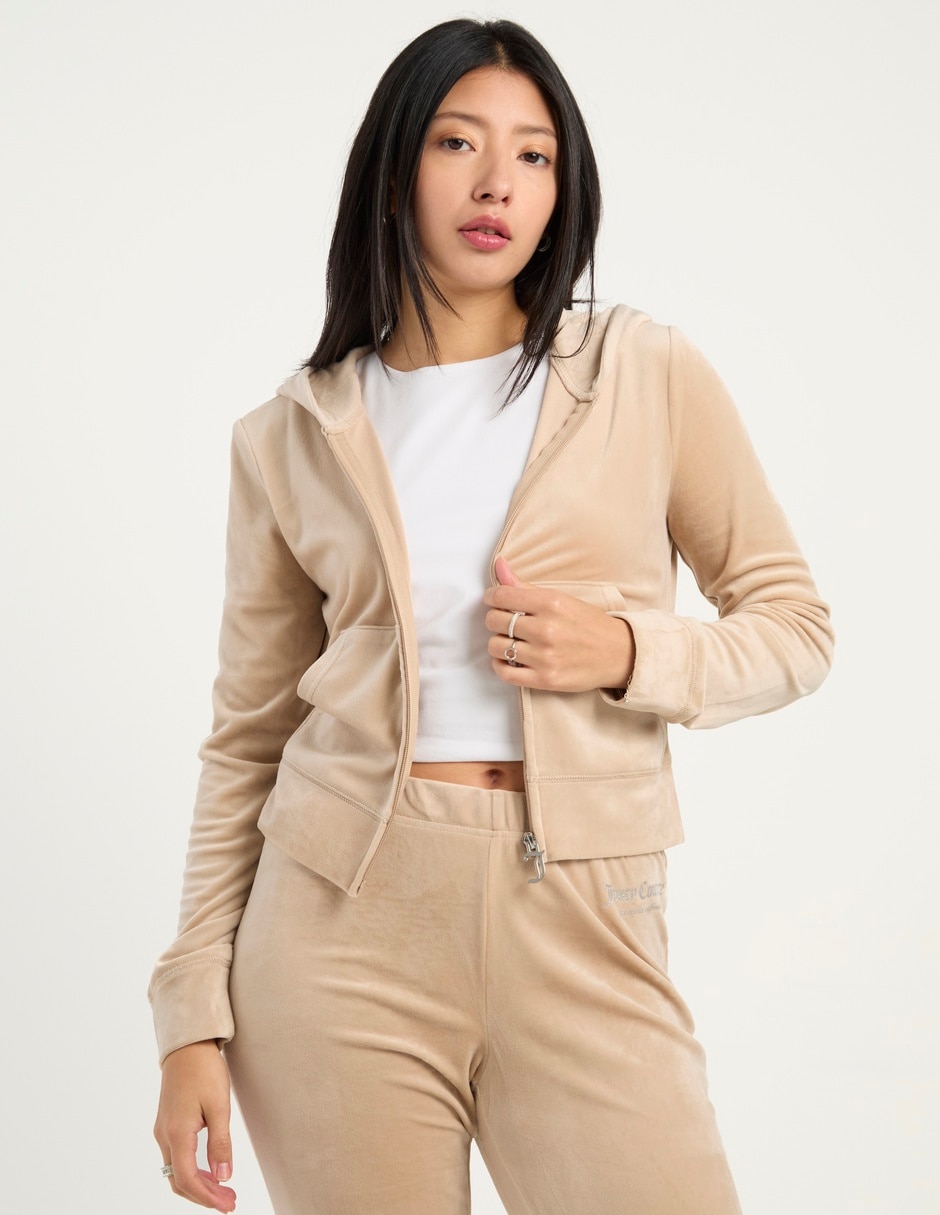 Sudadera con capucha y bolsa para mujer