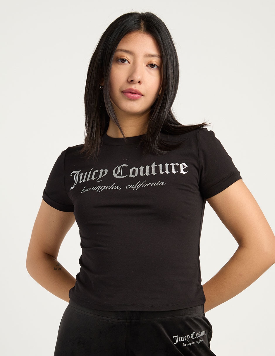 Playera manga corta cuello redondo para mujer