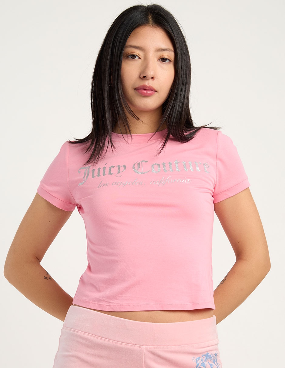 Playera manga corta cuello redondo para mujer