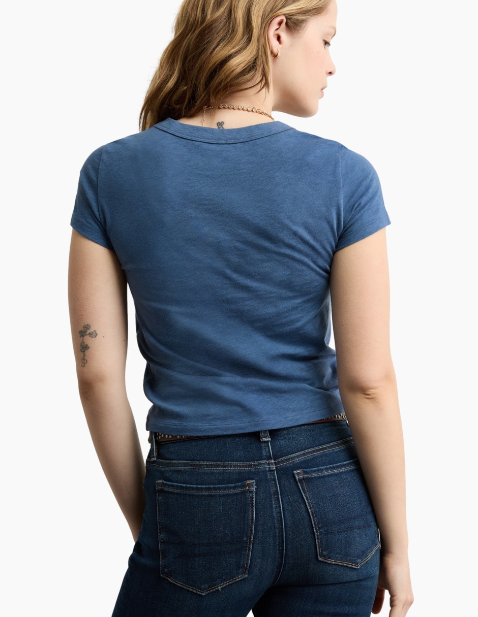 Playera manga corta cuello redondo para mujer 2