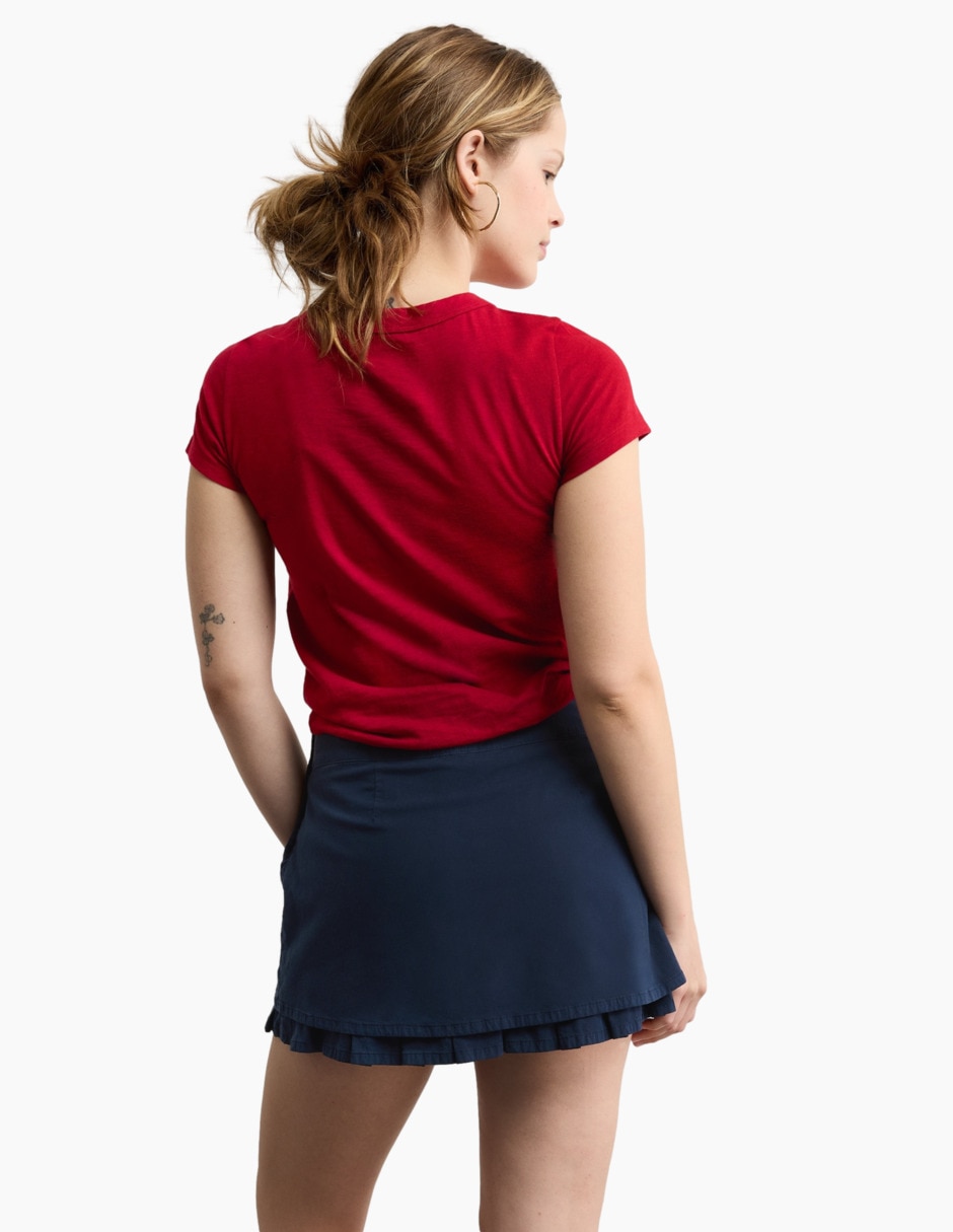 Playera manga corta cuello redondo para mujer 2