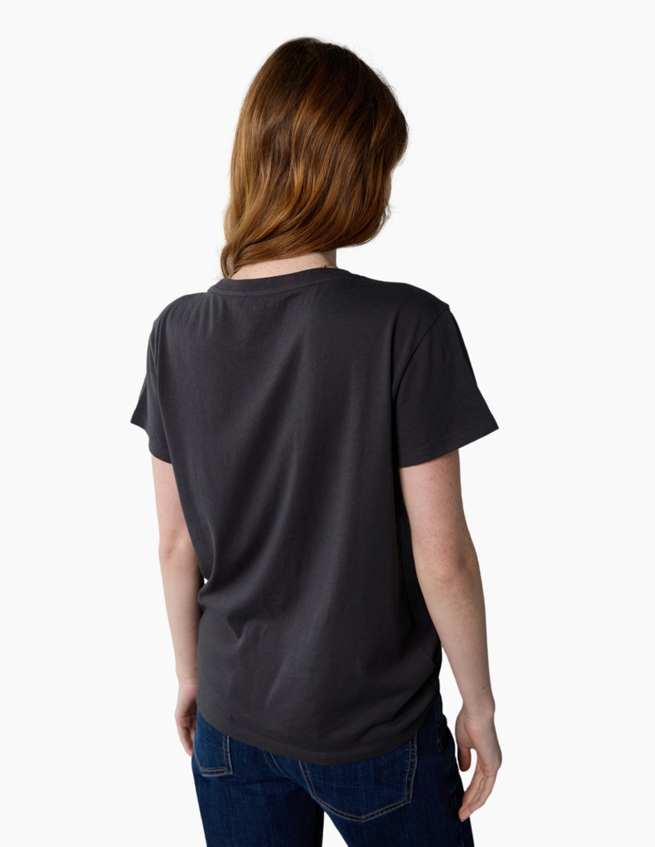 Playera manga corta cuello redondo para mujer 2