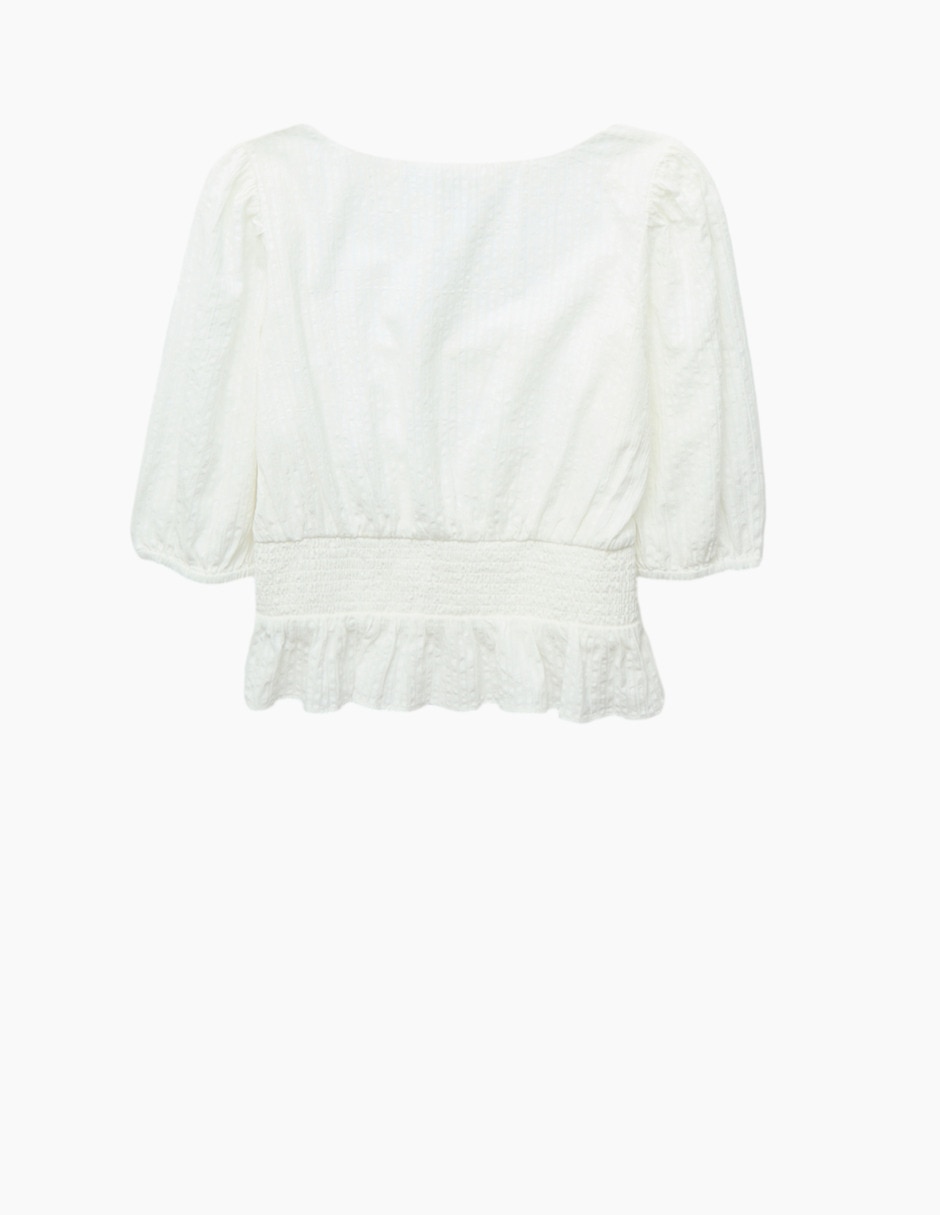 Blusa manga al codo para mujer 4