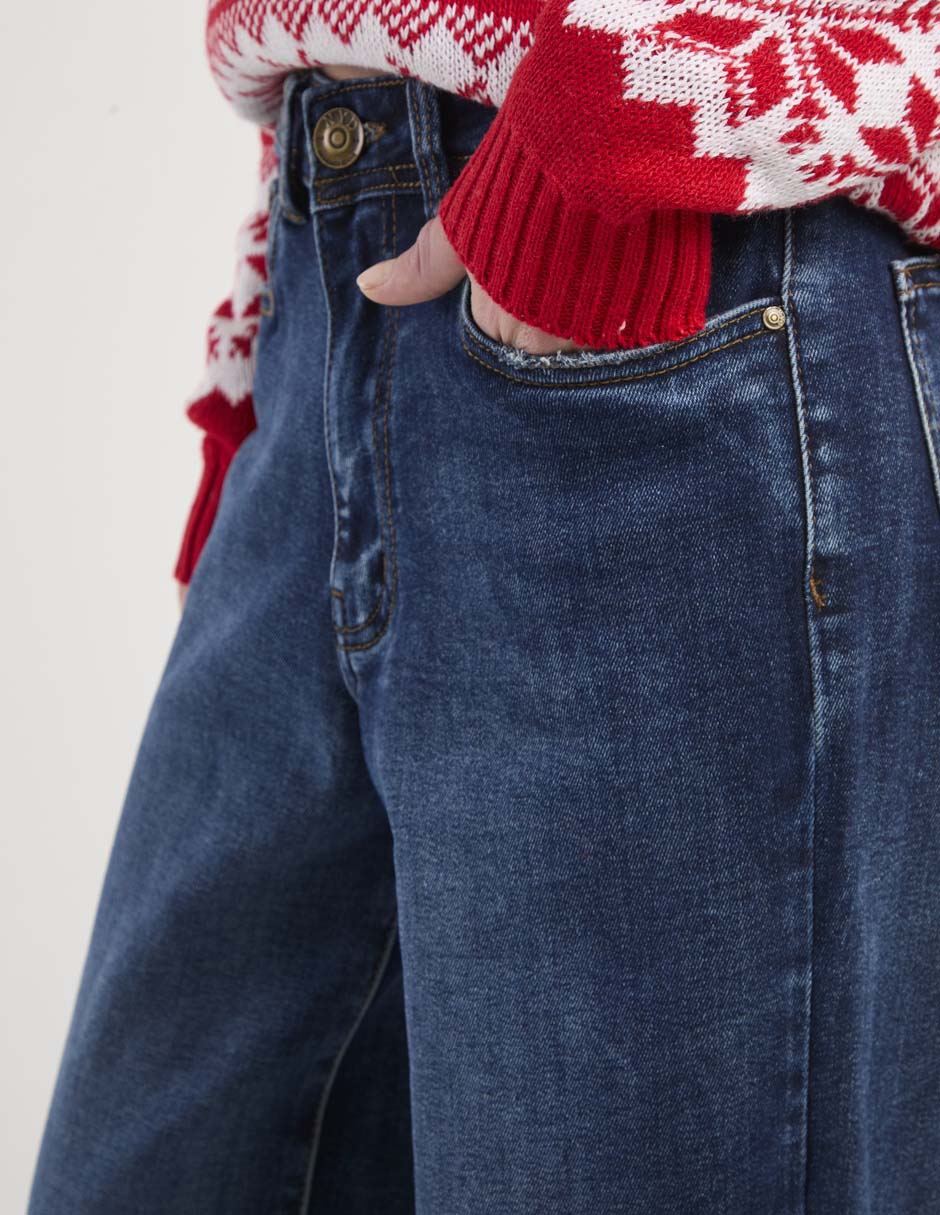 Jeans straight Bhi-2510-1326N para mujer 4