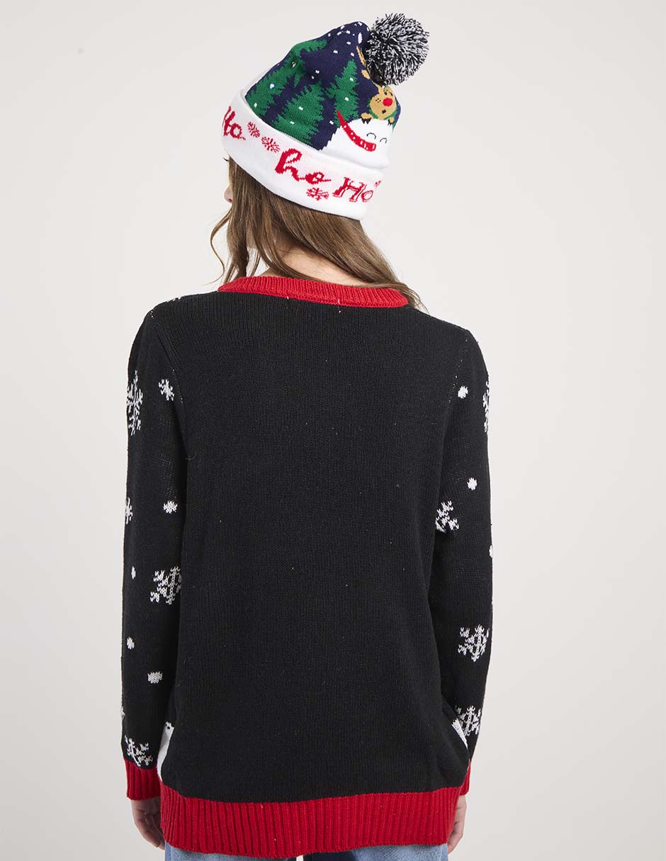 Suéter navideño cuello redondo para mujer 2