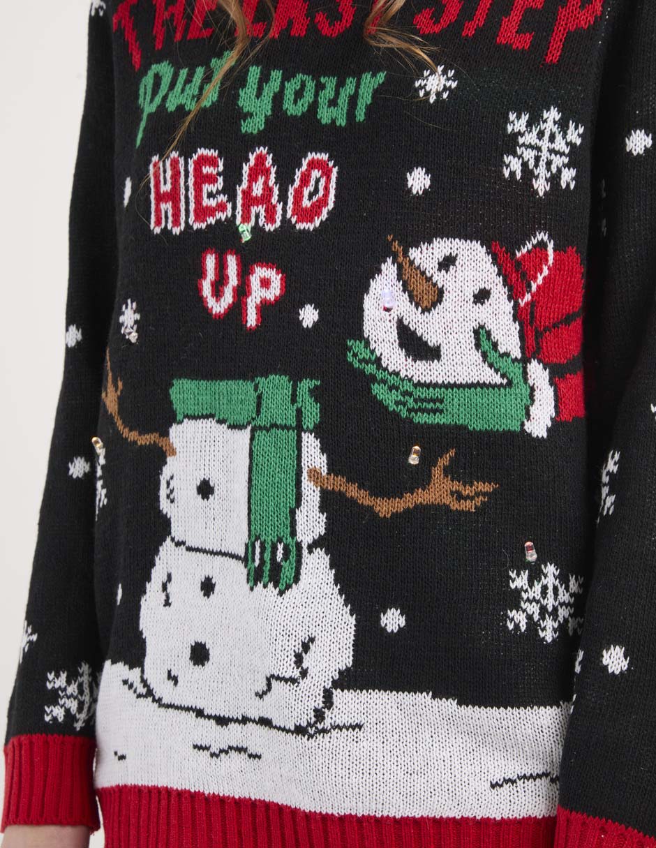 Suéter navideño cuello redondo para mujer 4
