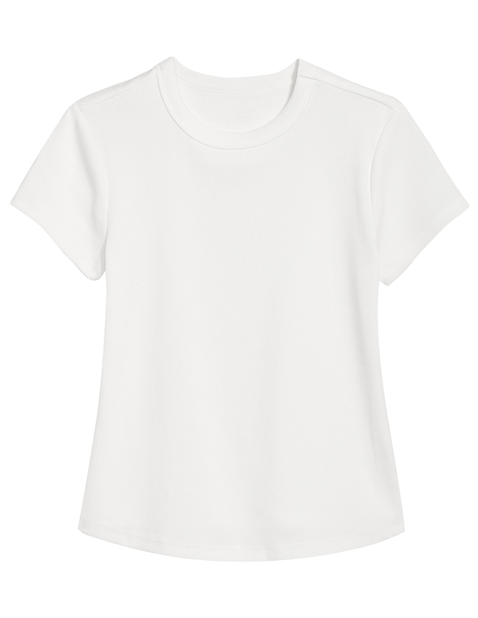 Playera manga corta cuello redondo para mujer 4
