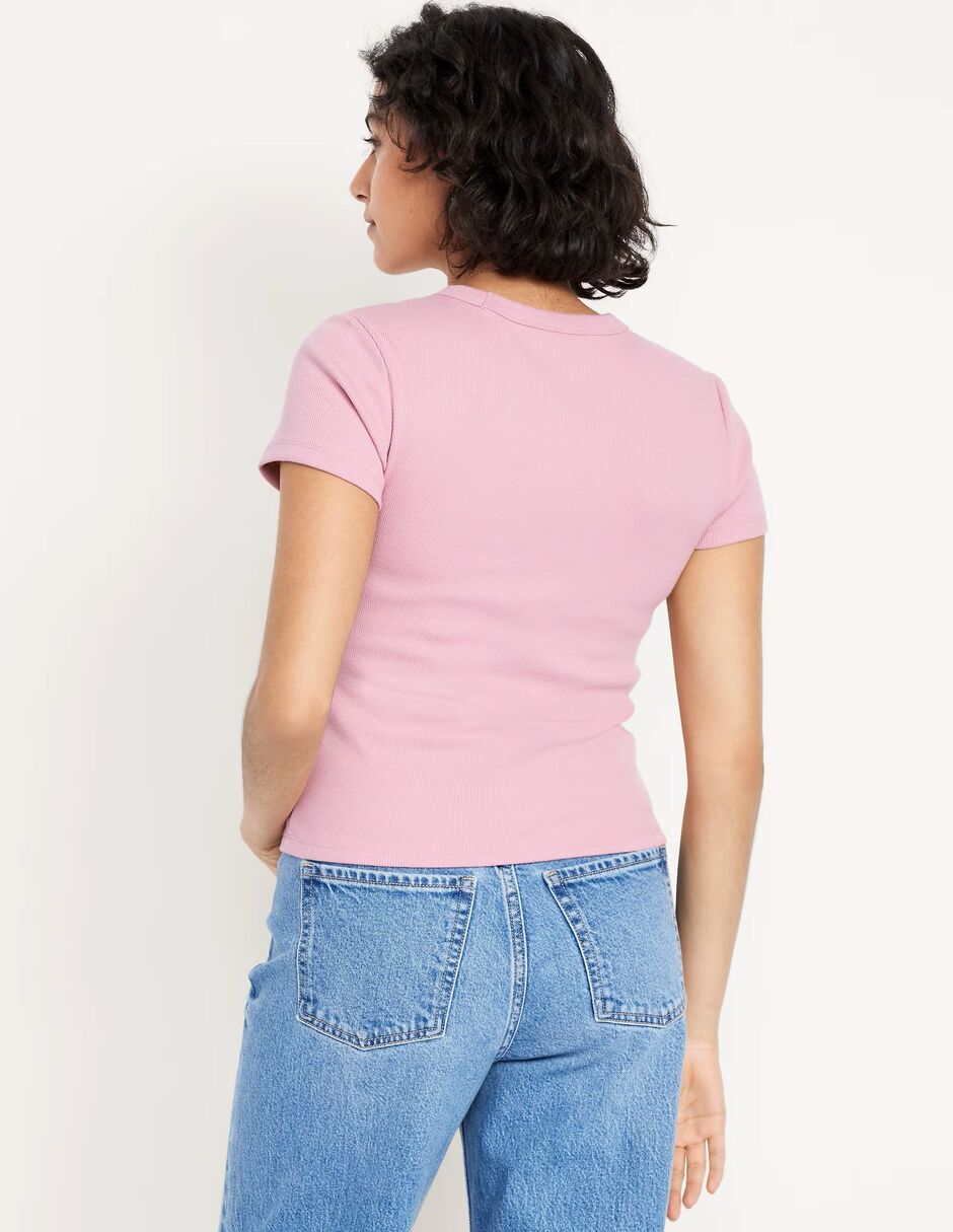 Playera manga corta cuello redondo para mujer 2