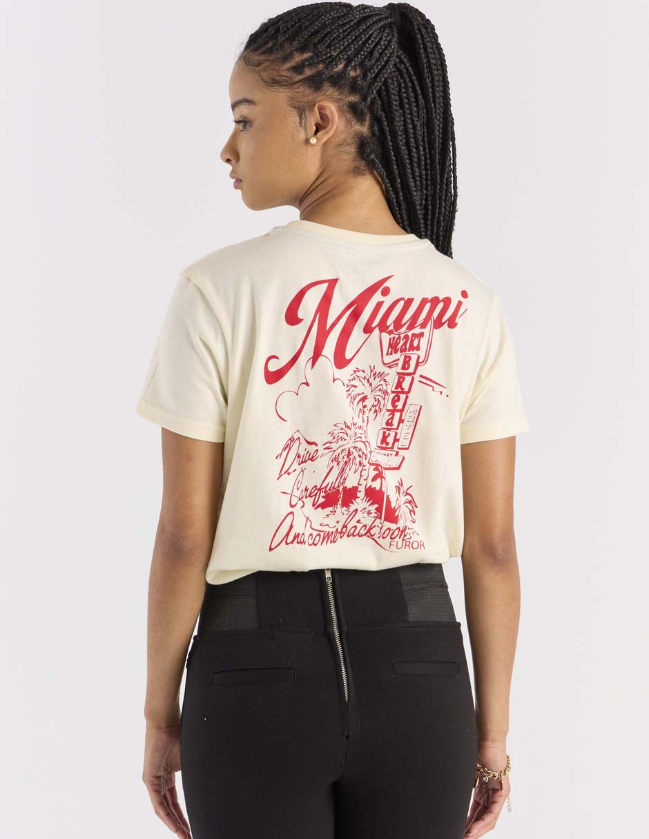 Playera manga corta cuello redondo para mujer 2