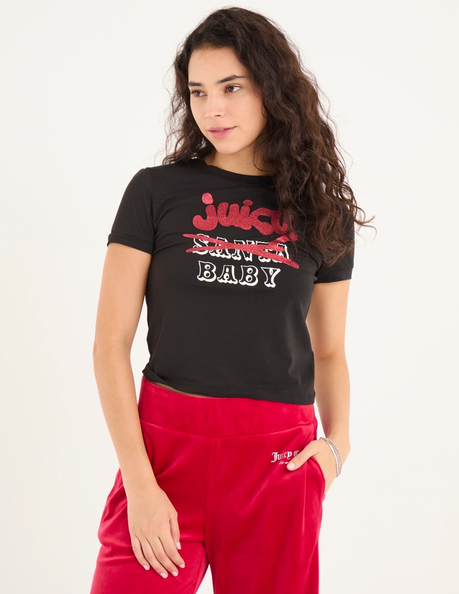 Playera manga corta cuello redondo para mujer Playera manga corta cuello redondo para mujer