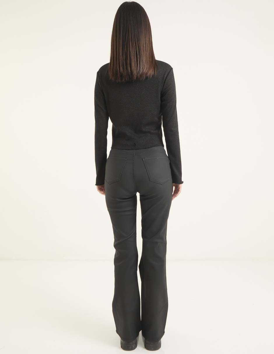Jeans flare corte cintura para mujer 2