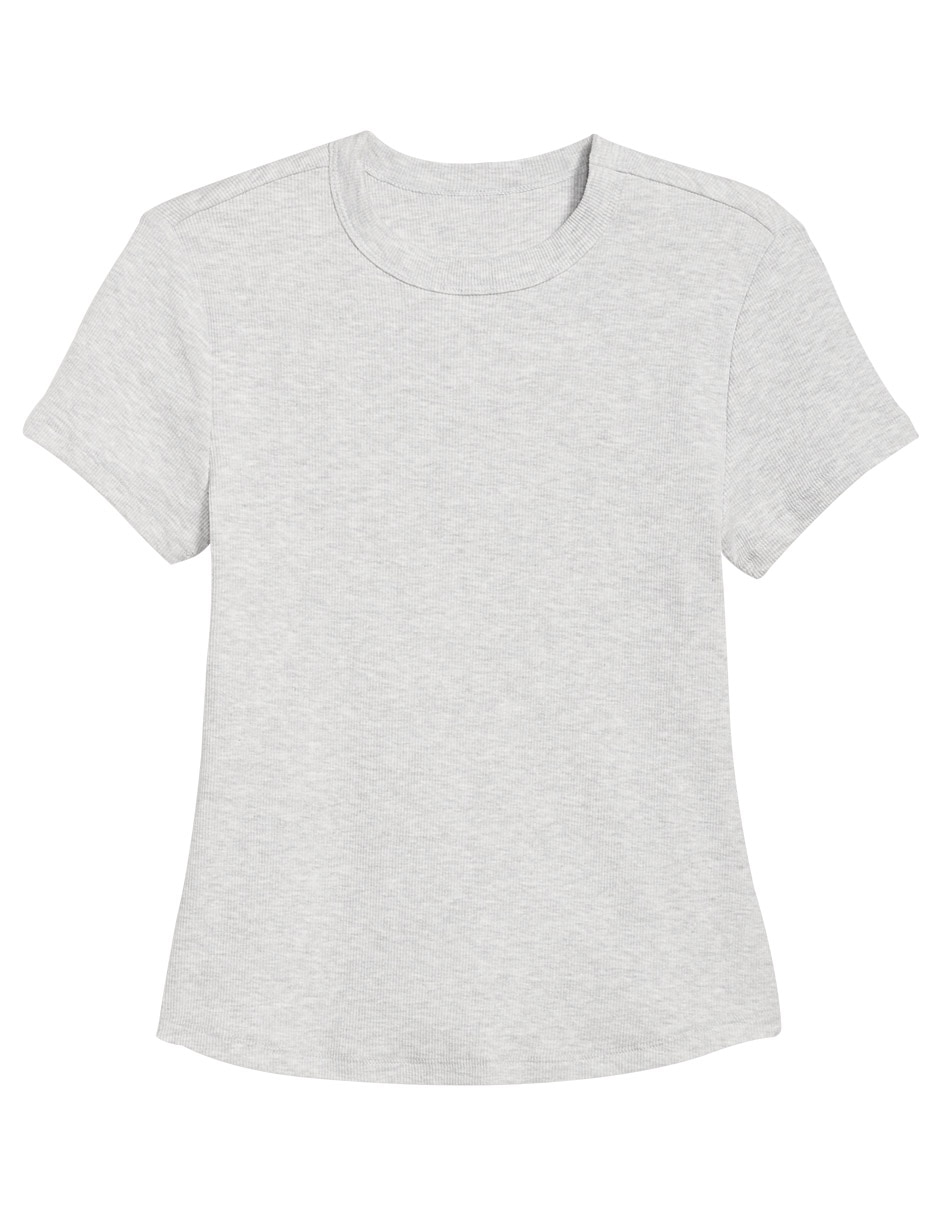 Playera manga corta cuello redondo para mujer 3