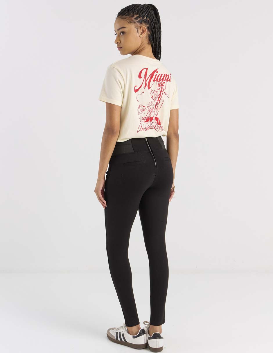 Legging a la cintura alta con elástico para mujer 2