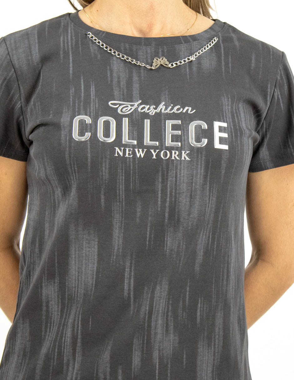 Playera manga corta cuello redondo para mujer 4