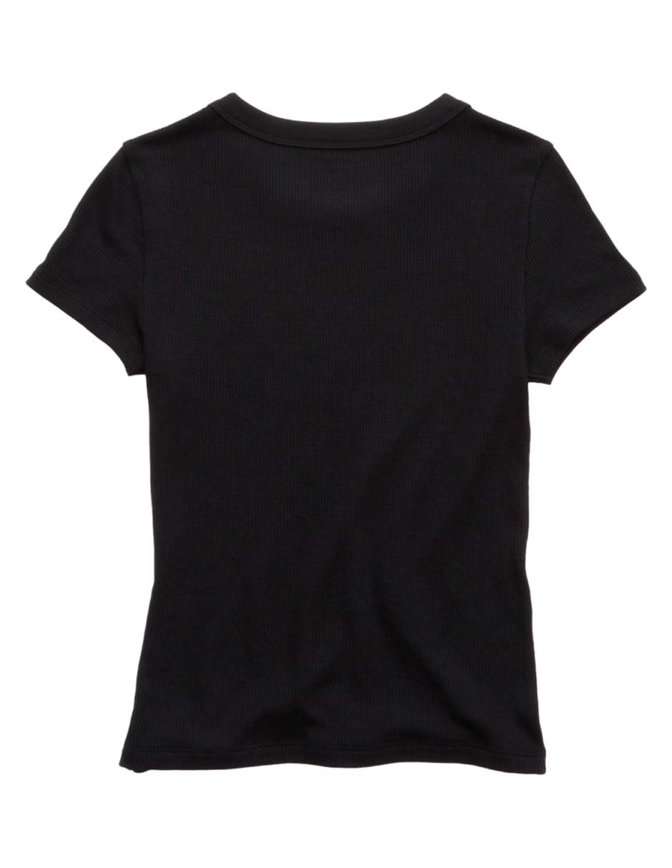 Playera manga corta cuello redondo para mujer 2