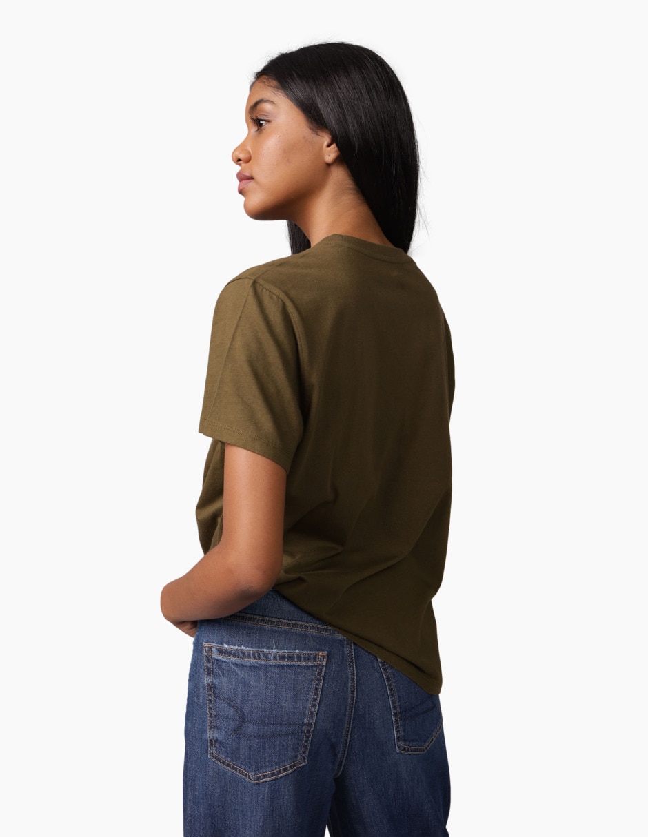 Playera manga corta cuello redondo para mujer 1