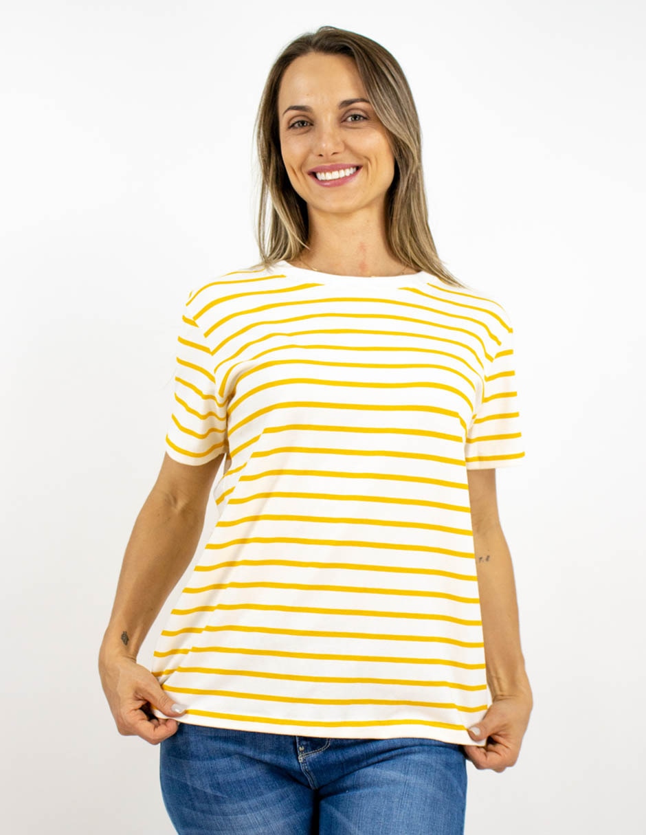 Playera manga corta cuello redondo para mujer Playera manga corta cuello redondo para mujer