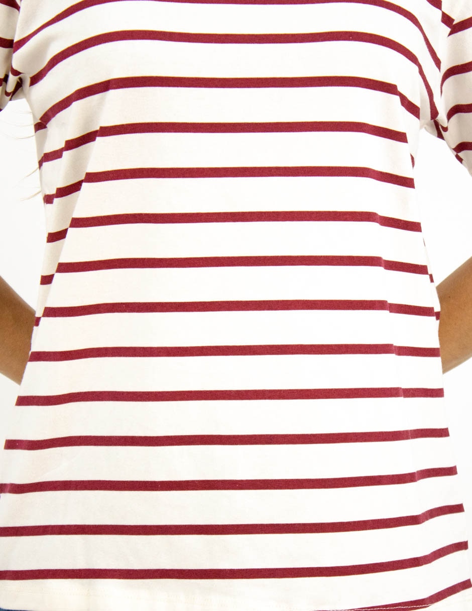Playera casual manga corta cuello redondo para mujer 4