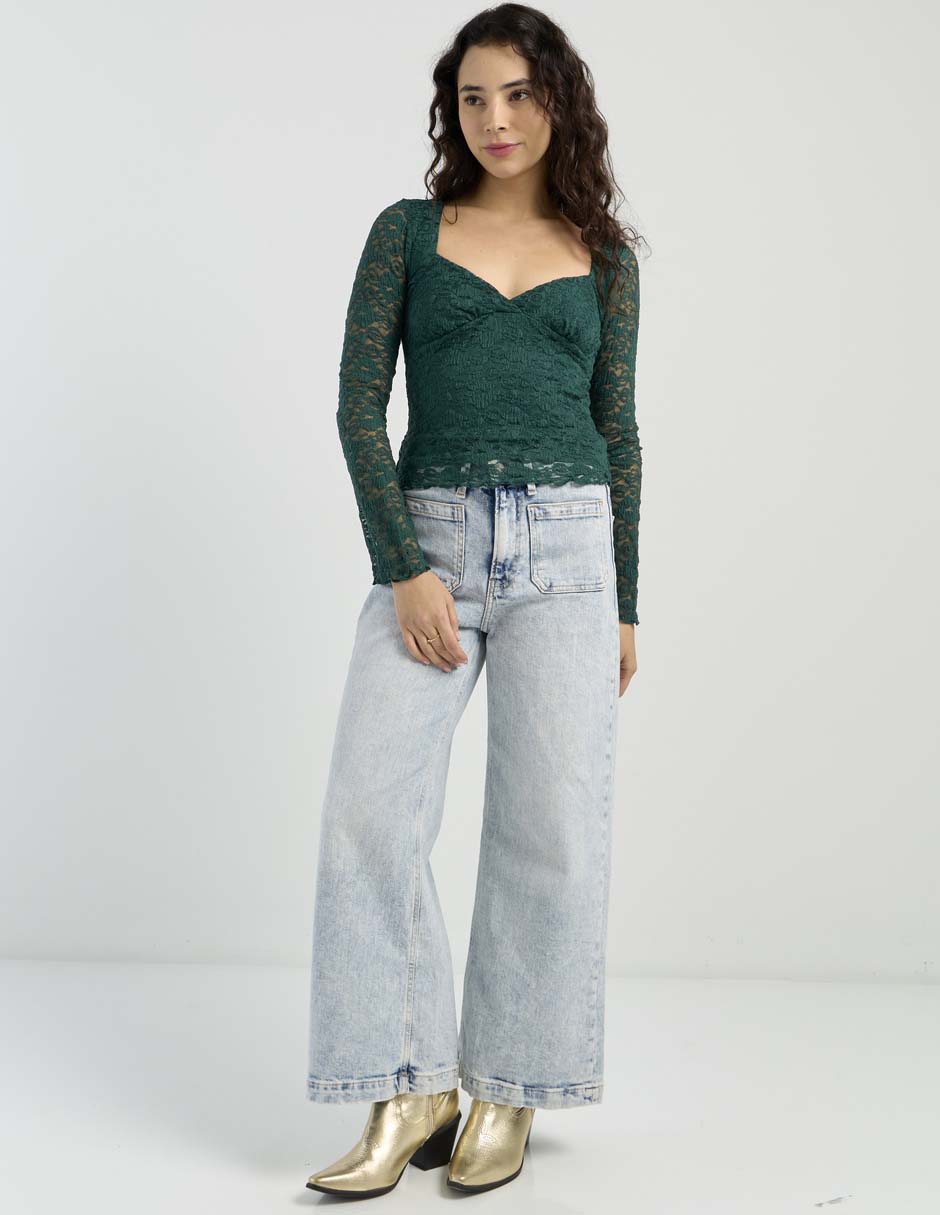 Blusa manga larga para mujer 3