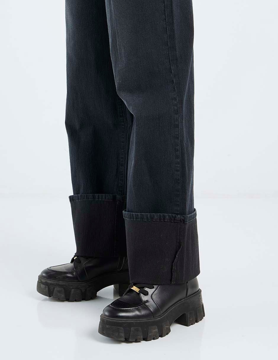 Jeans relaxed wide leg para mujer 5