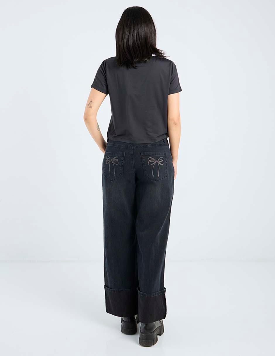 Jeans relaxed wide leg para mujer 6