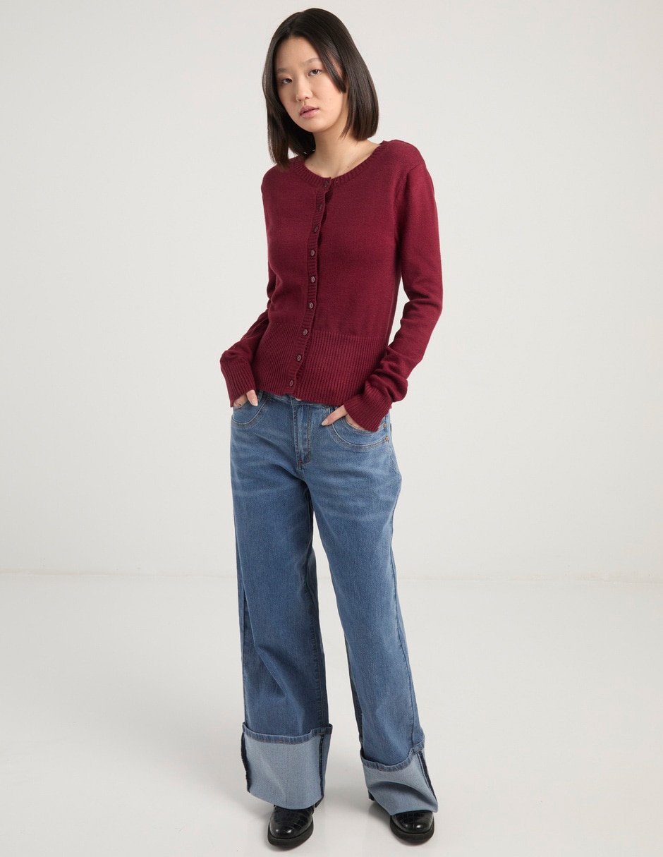 Jeans relaxed wide leg para mujer 3