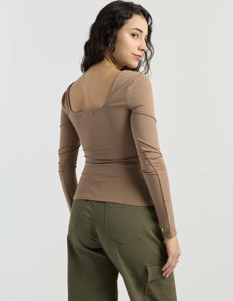 Playera manga larga para mujer 2