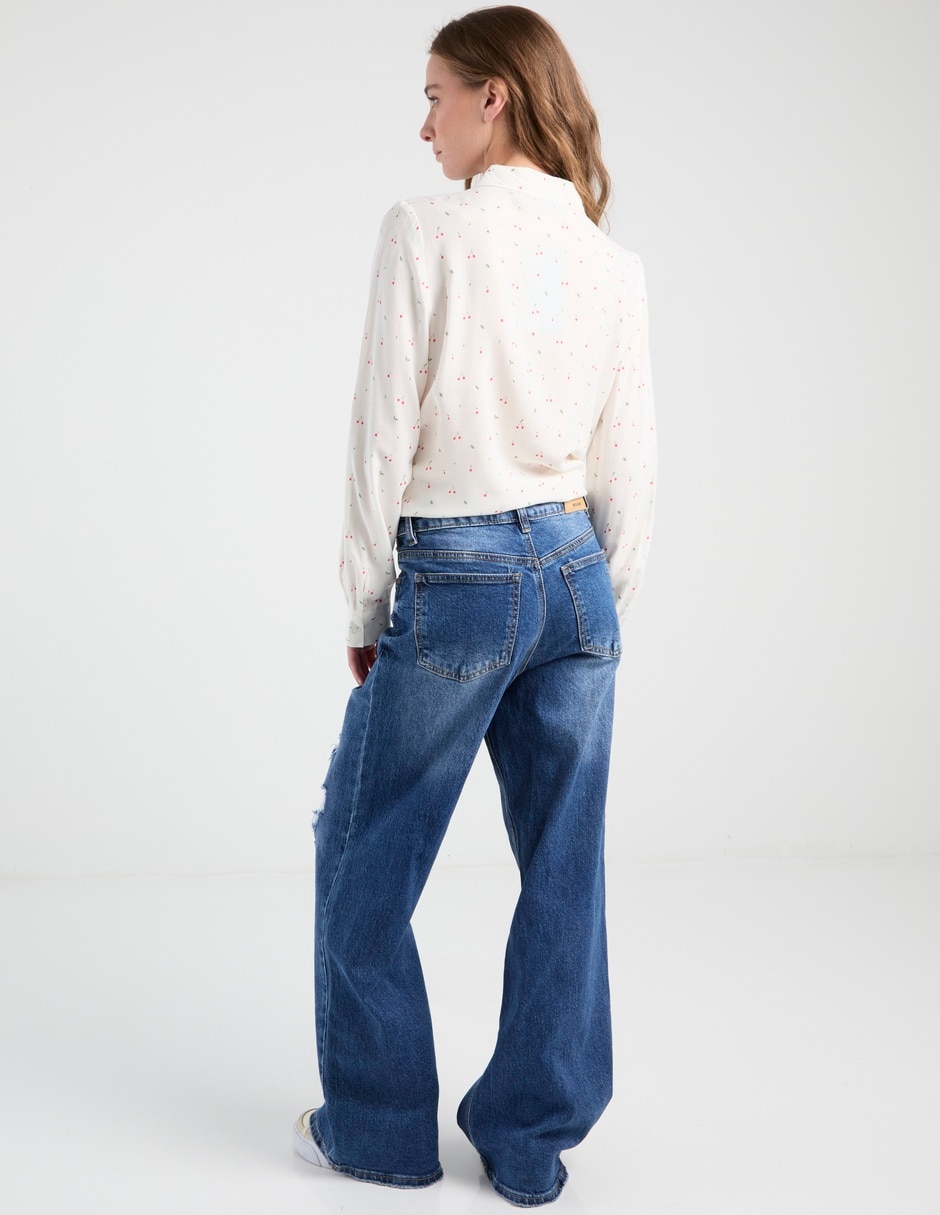 Jeans relaxed baggy para mujer 2