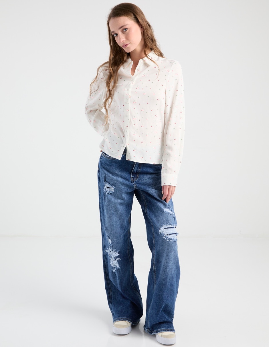 Jeans relaxed baggy para mujer 3
