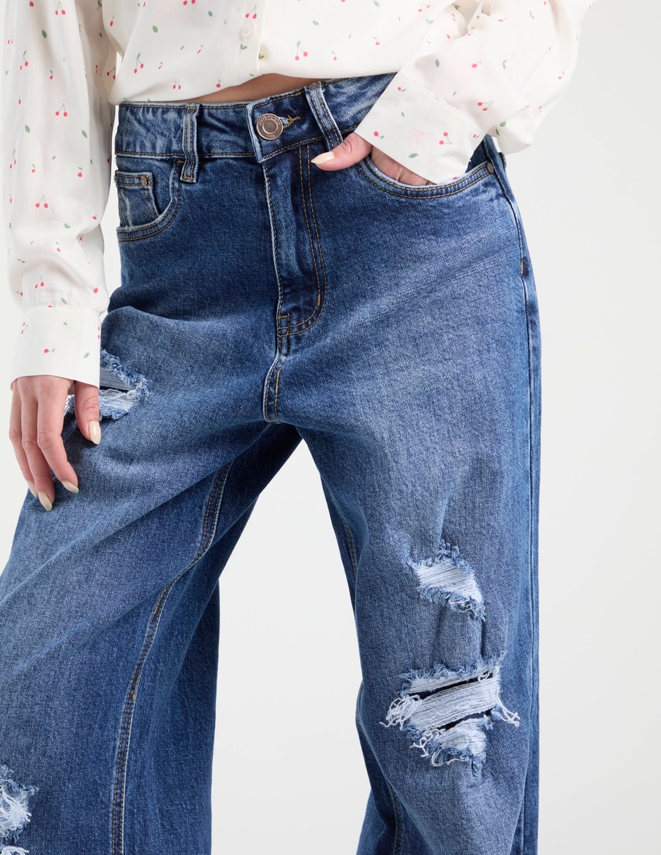 Jeans relaxed baggy para mujer 4