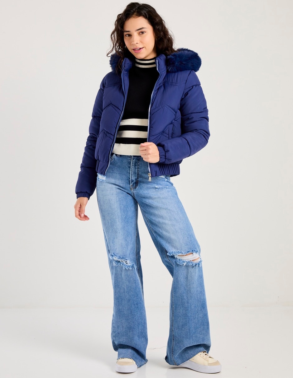 Jeans relaxed wide leg para mujer 3
