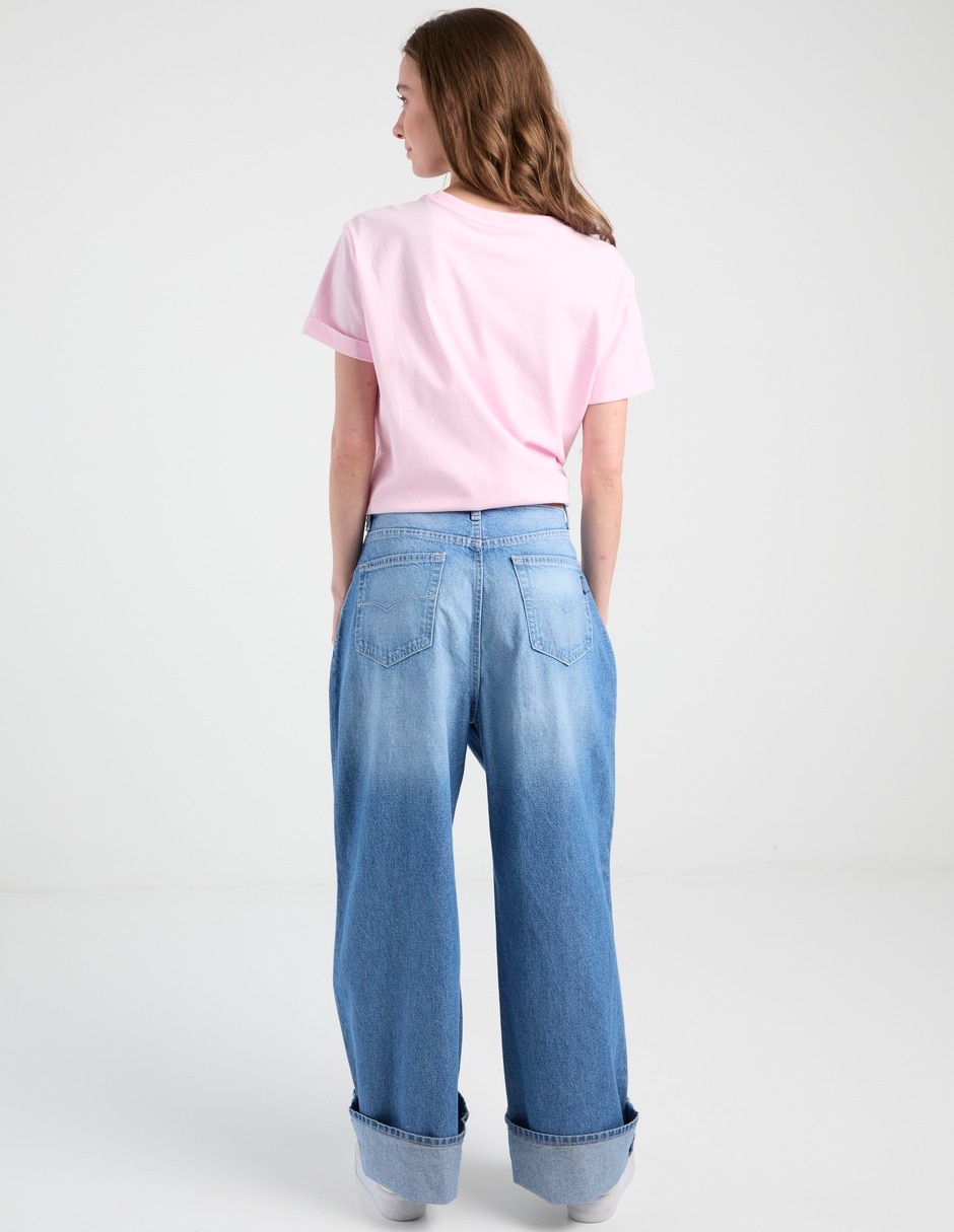Jeans relaxed wide leg para mujer 2
