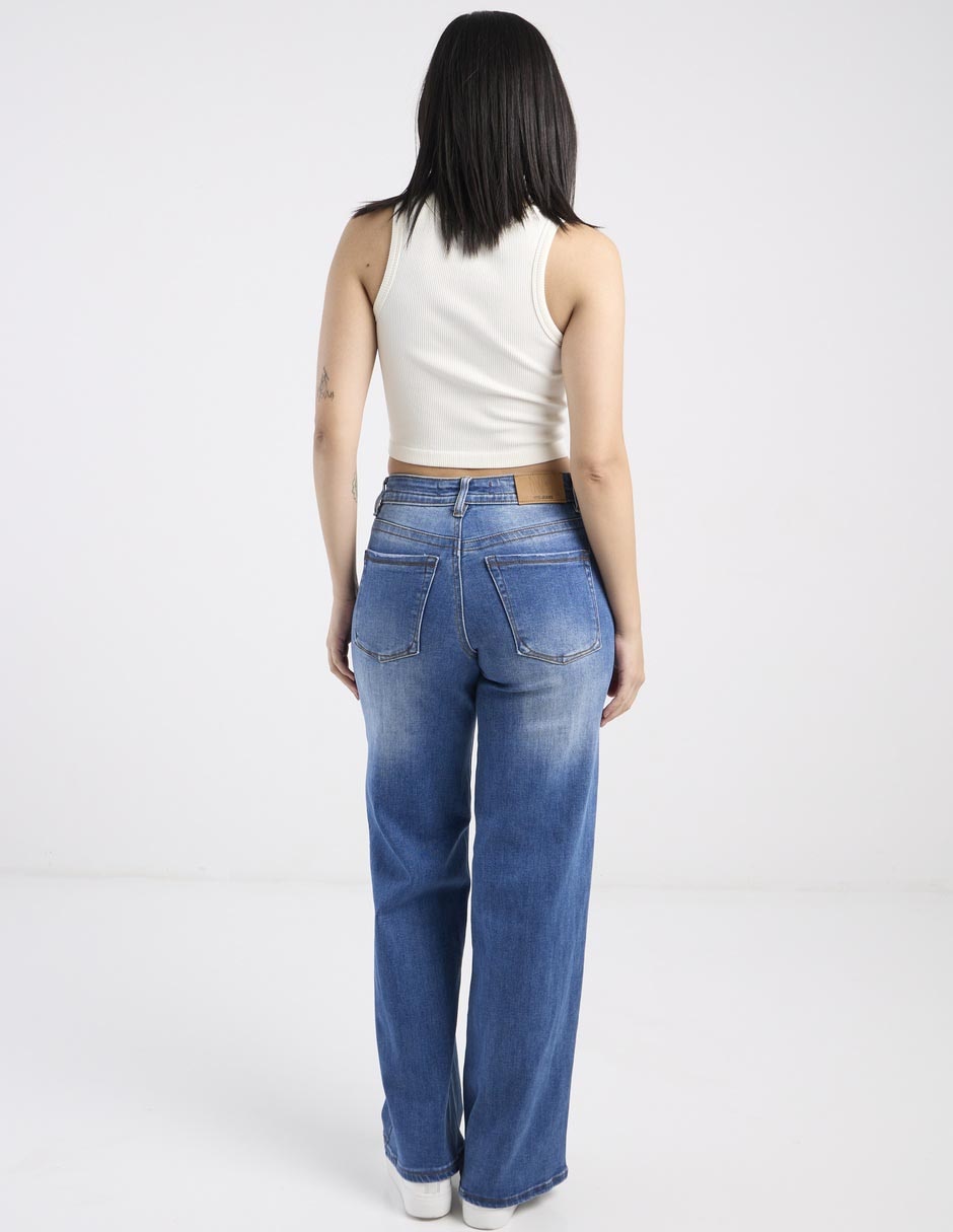 Jeans relaxed wide leg para mujer 2