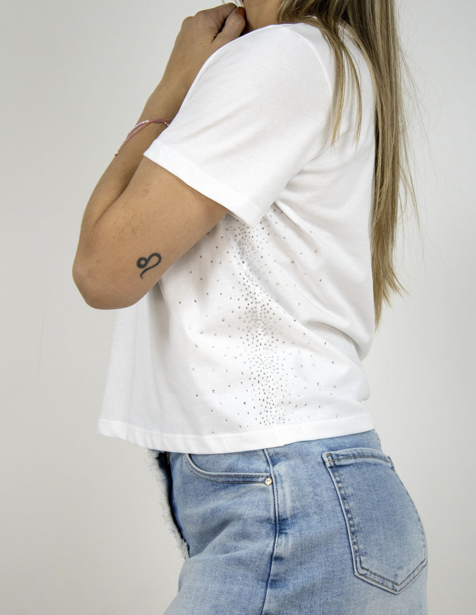 Playera manga corta cuello redondo para mujer 4