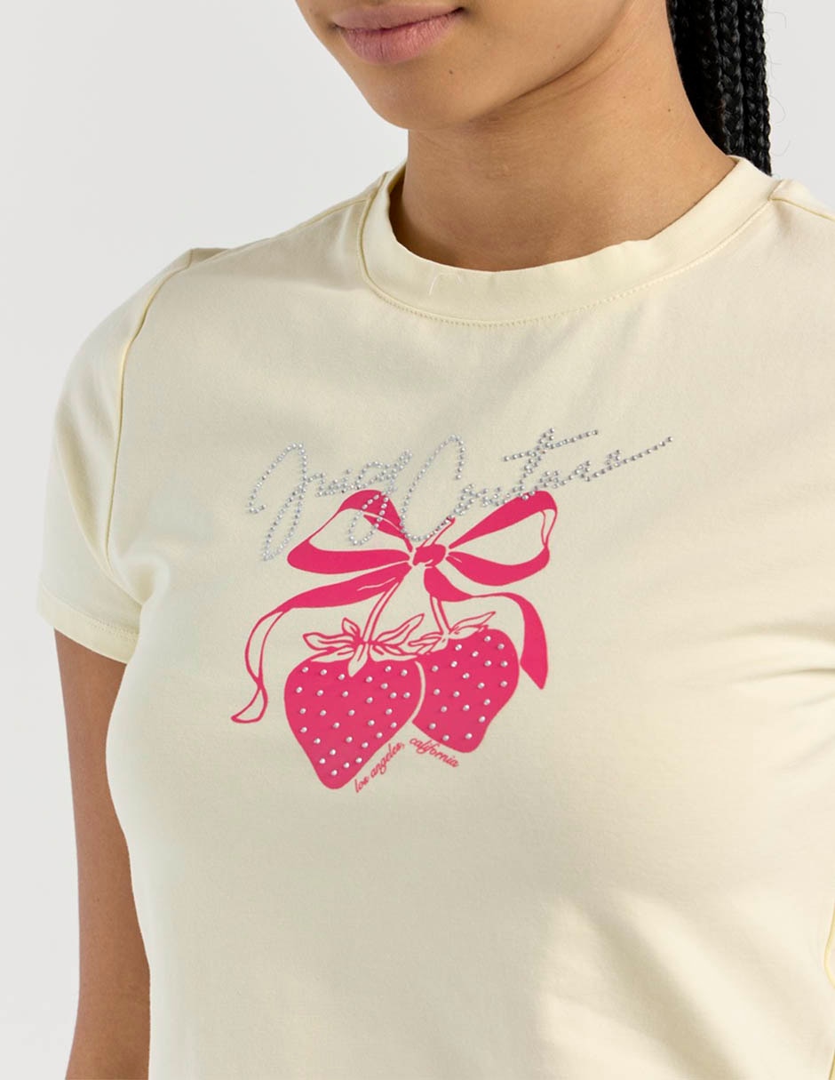 Playera manga corta cuello redondo para mujer 4