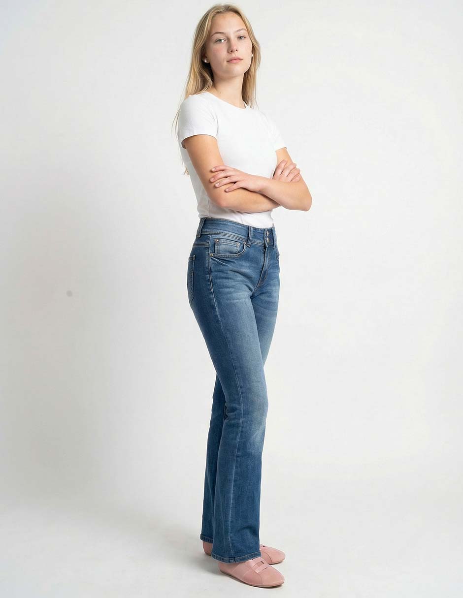 Jeans flare cintura para mujer 3