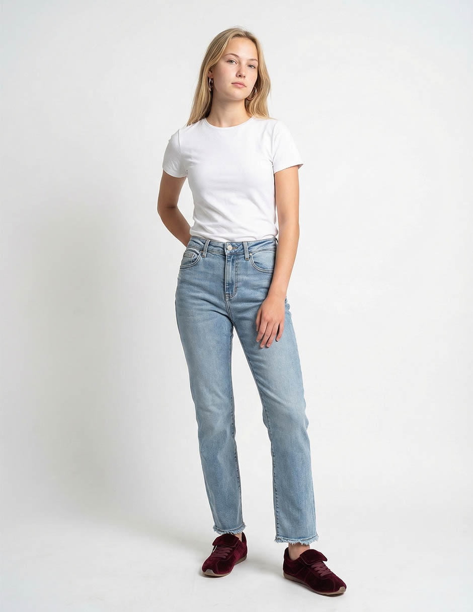 Jeans straight cintura para mujer Jeans straight cintura para mujer