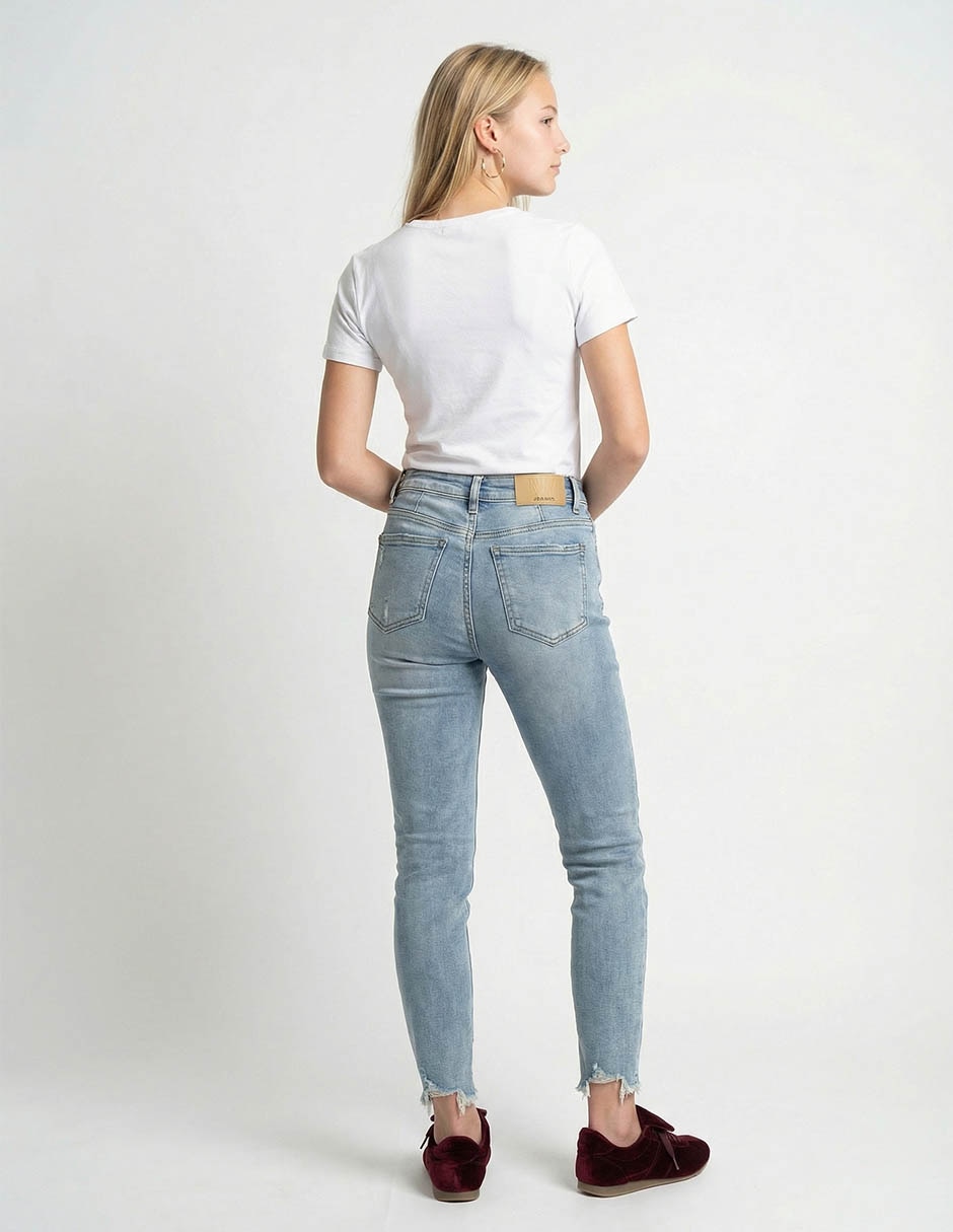 Jeans straight cintura para mujer 2