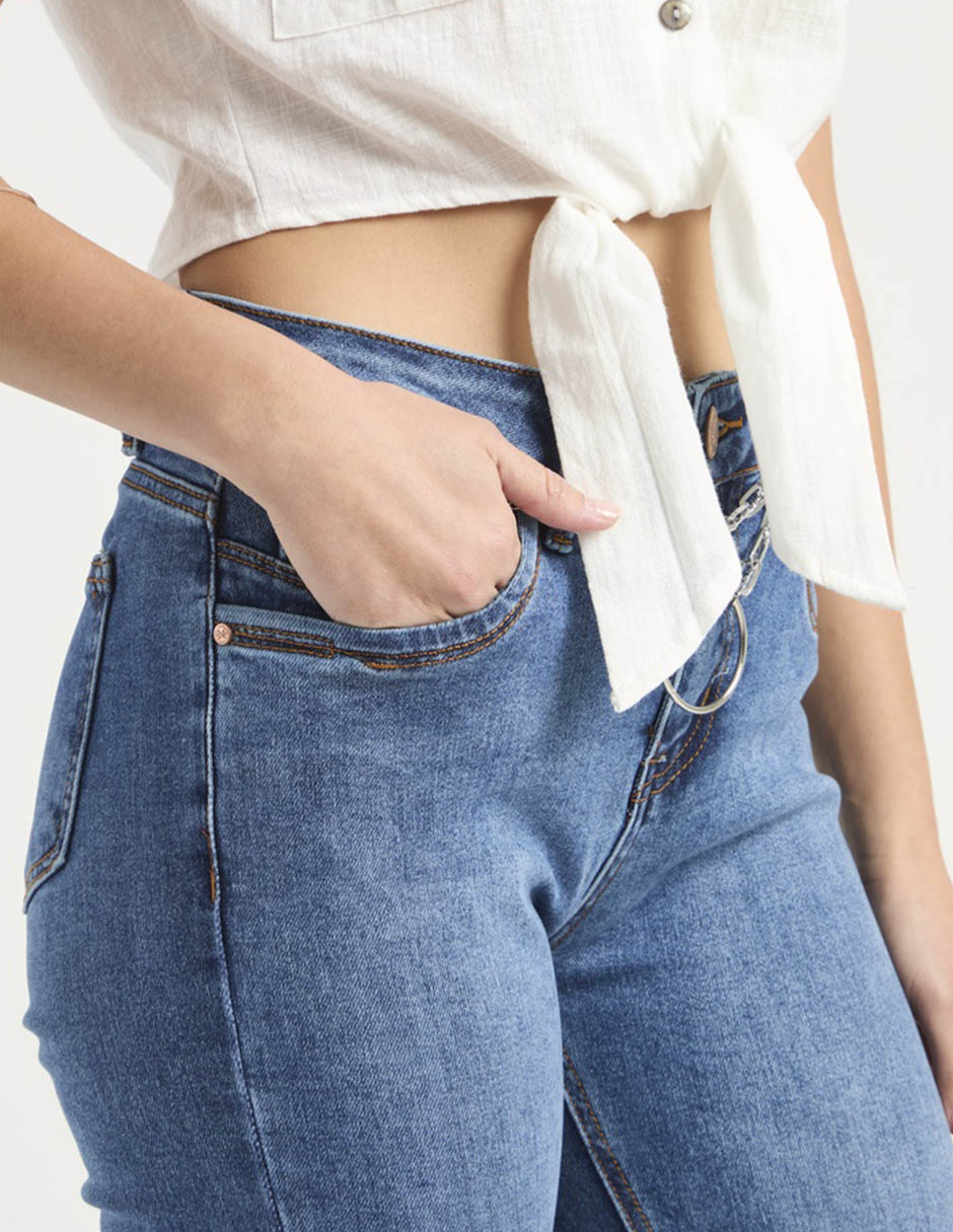 Jeans skinny cintura para mujer 5