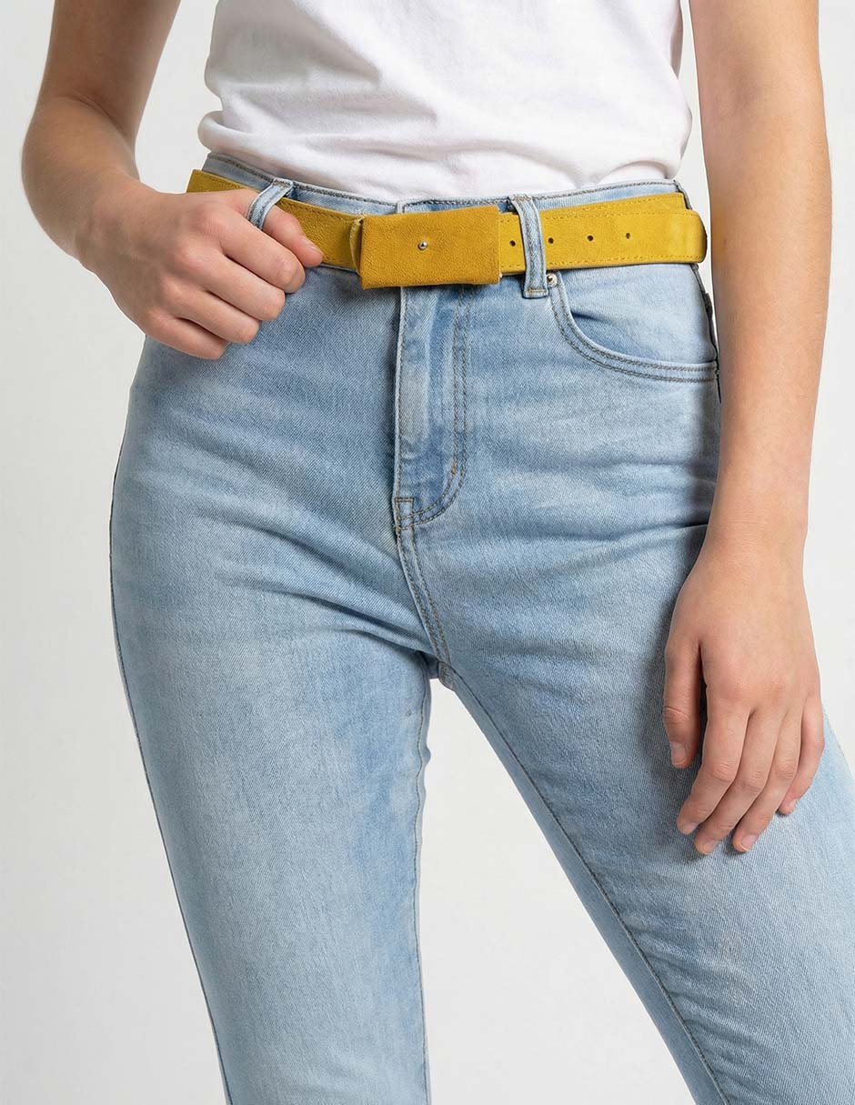Jeans skinny corte cintura para mujer 4