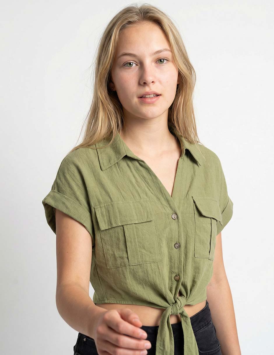 Blusa manga corta para mujer