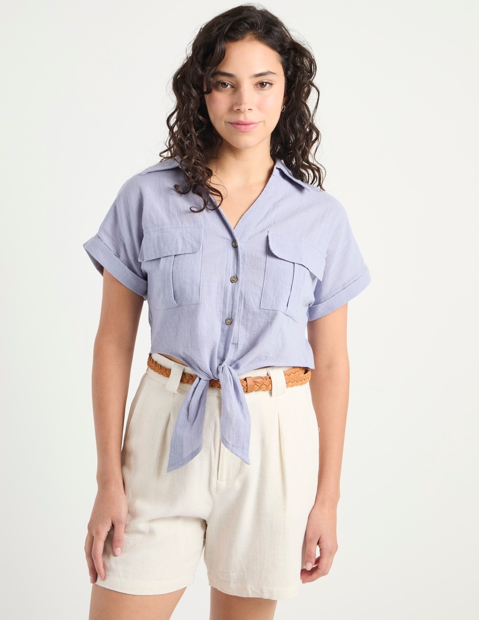 Blusa manga corta para mujer