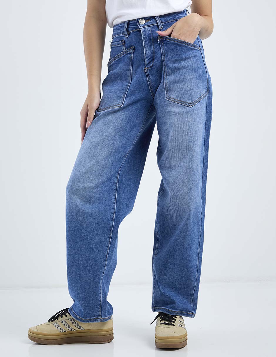 Jeans carpenter barrel cintura alta para mujer Jeans carpenter barrel cintura alta para mujer