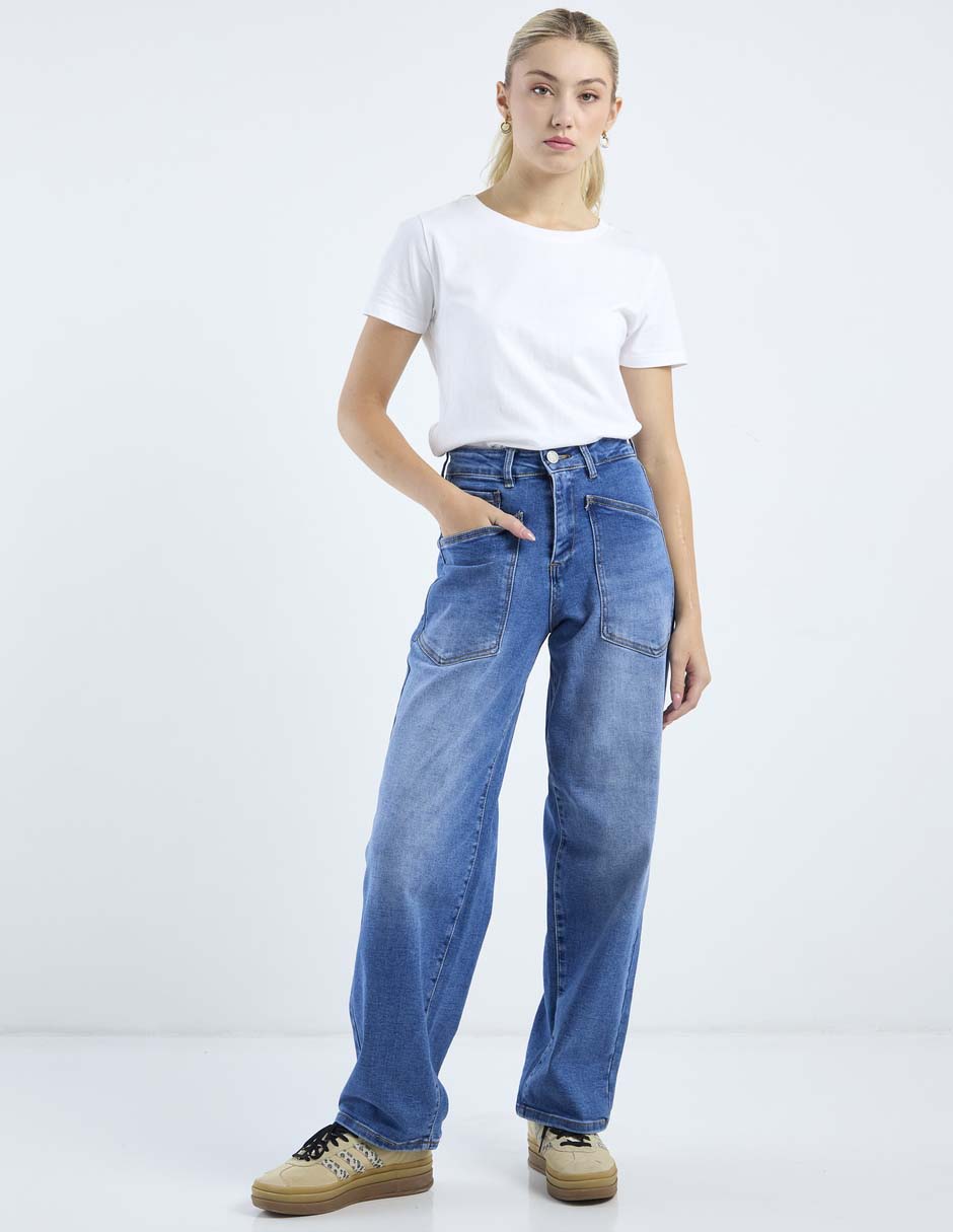 Jeans carpenter barrel cintura alta para mujer 3