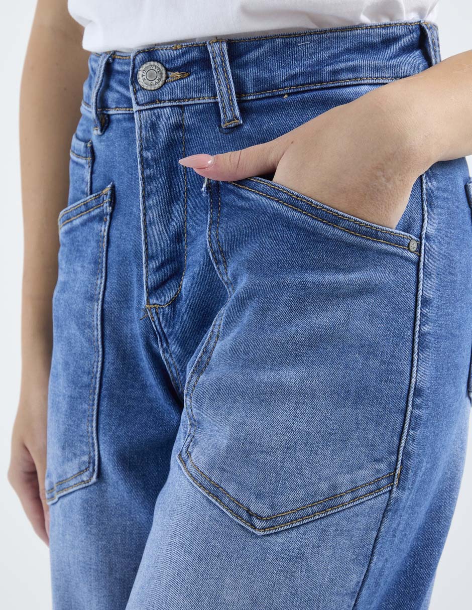 Jeans carpenter barrel cintura alta para mujer 4