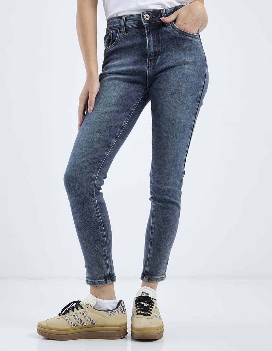Jeans skinny cintura baja para mujer