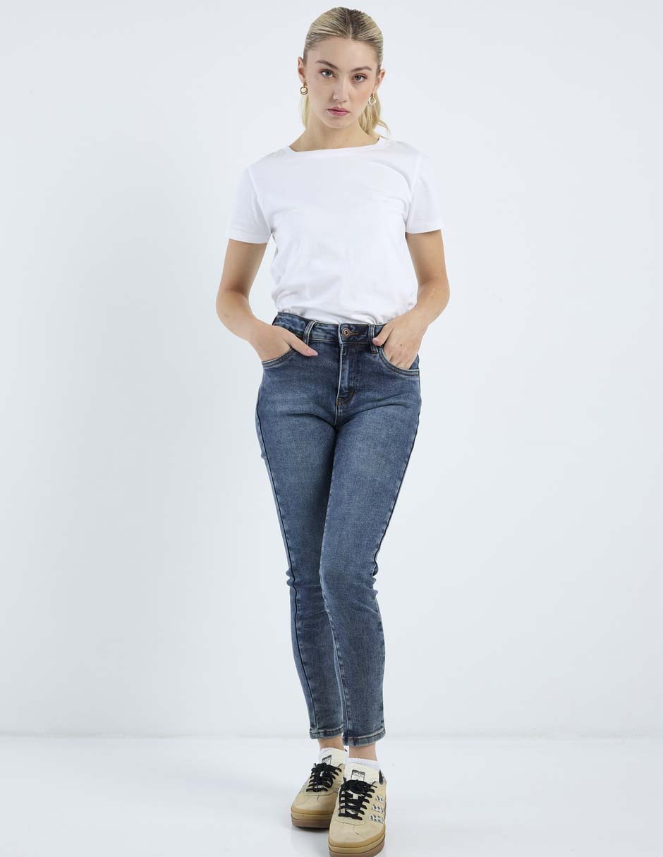 Jeans skinny cintura baja para mujer 3