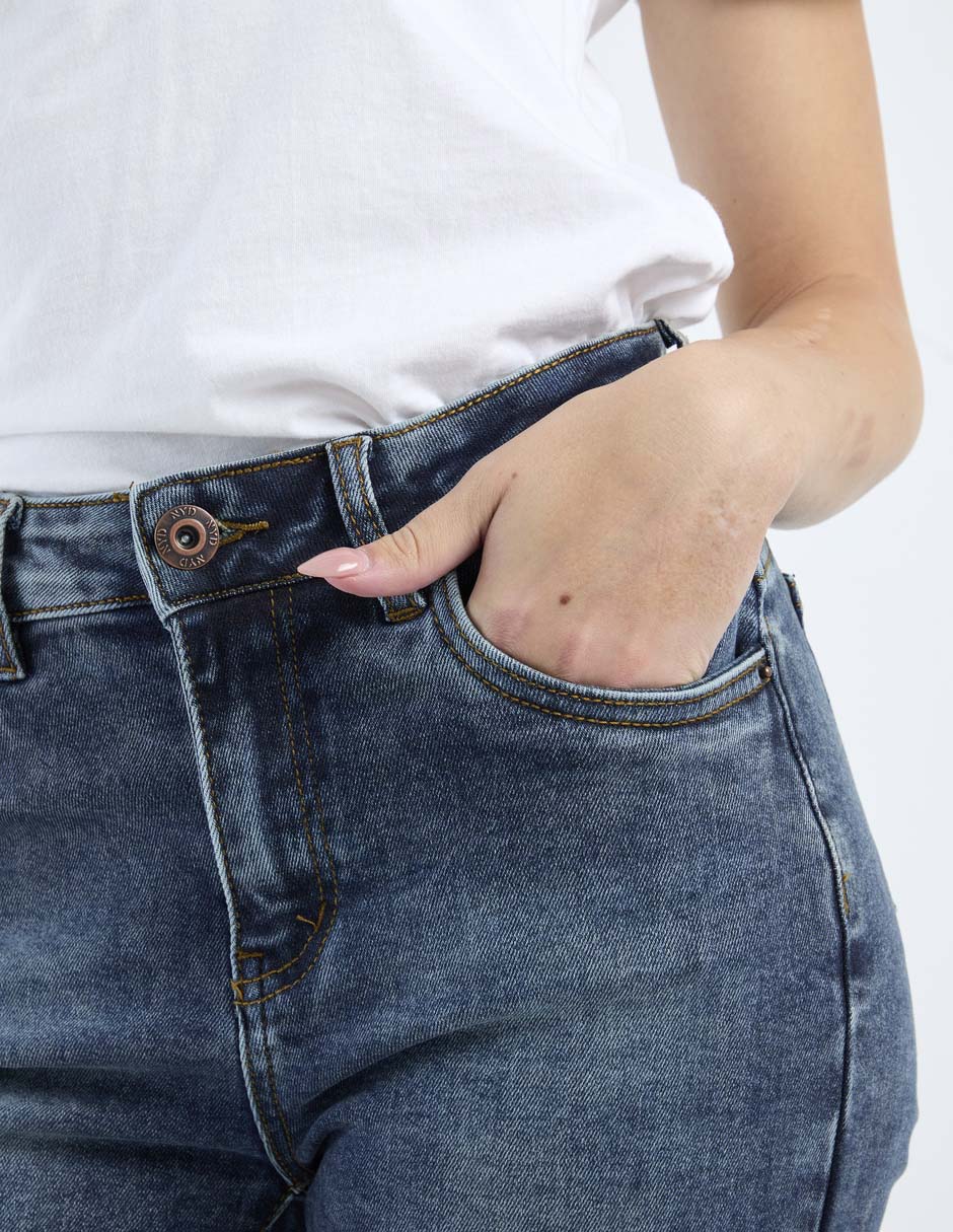 Jeans skinny cintura baja para mujer 4
