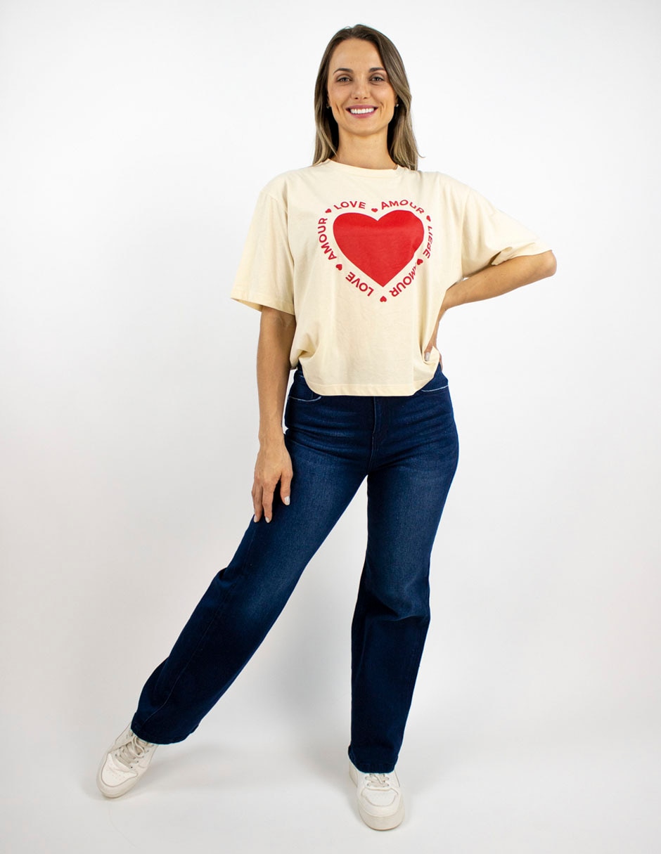 Playera manga al codo cuello redondo para mujer 3